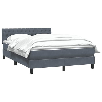 Giroletto a Molle con Materasso Grigio Scuro 160x210 cm Velluto | homemem39