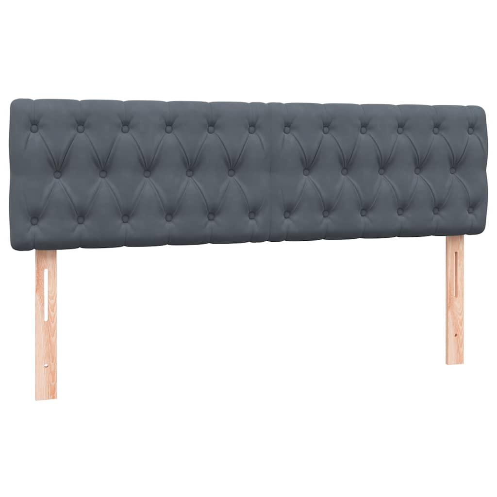 Giroletto a Molle con Materasso Grigio Scuro 160x210 cm Velluto | homemem39