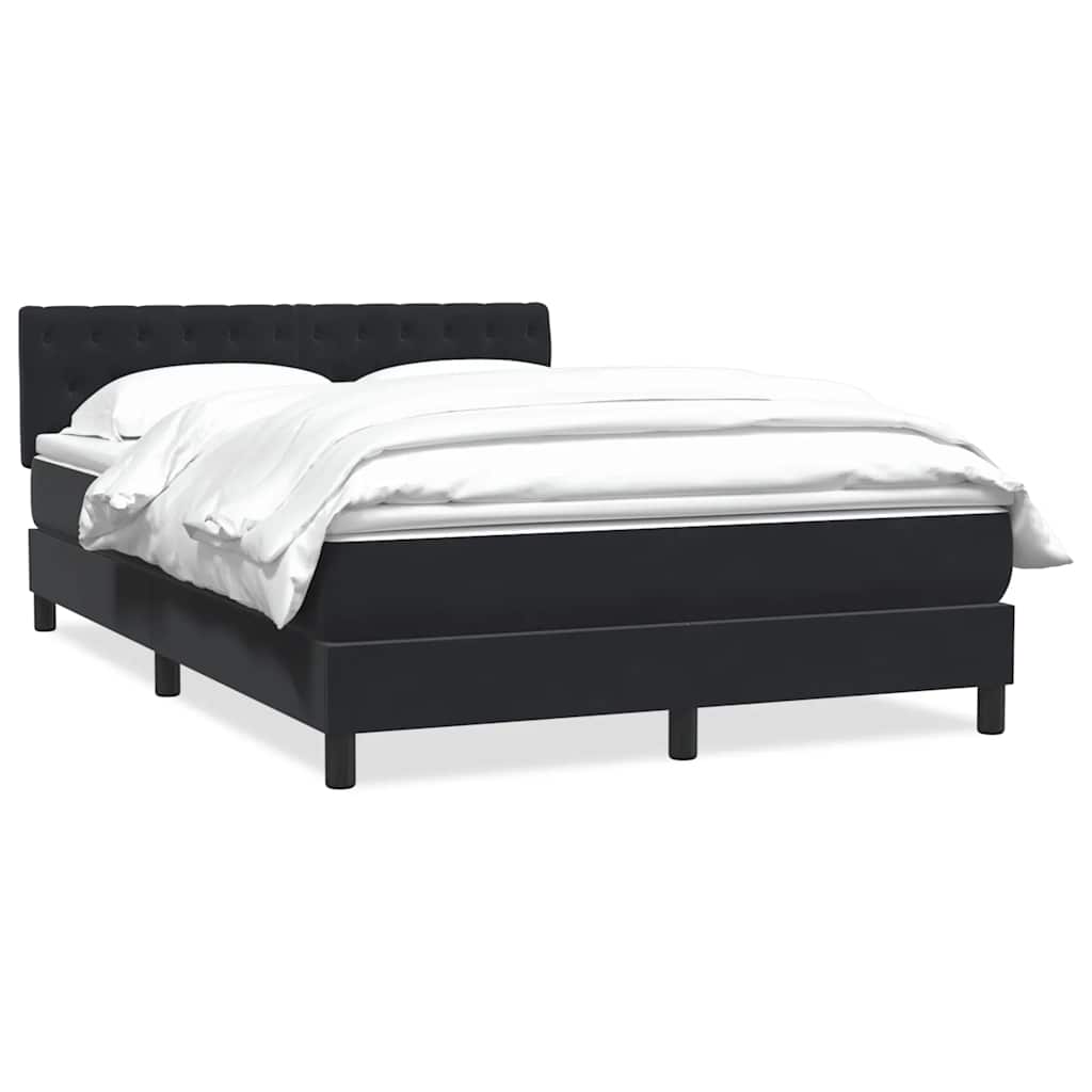 Giroletto a Molle con Materasso Nero 160x210 cm in Velluto | homemem39