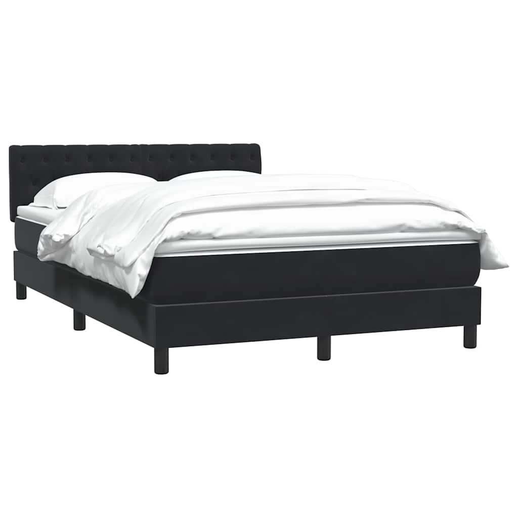 Giroletto a Molle con Materasso Nero 160x210 cm in Velluto | homemem39