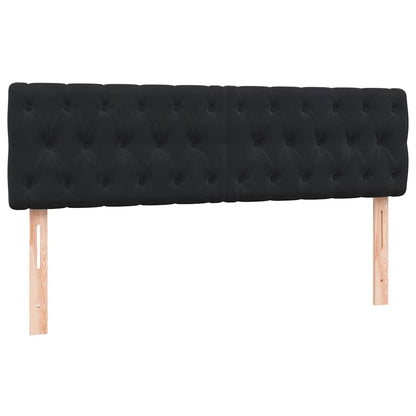 Giroletto a Molle con Materasso Nero 160x210 cm in Velluto | homemem39