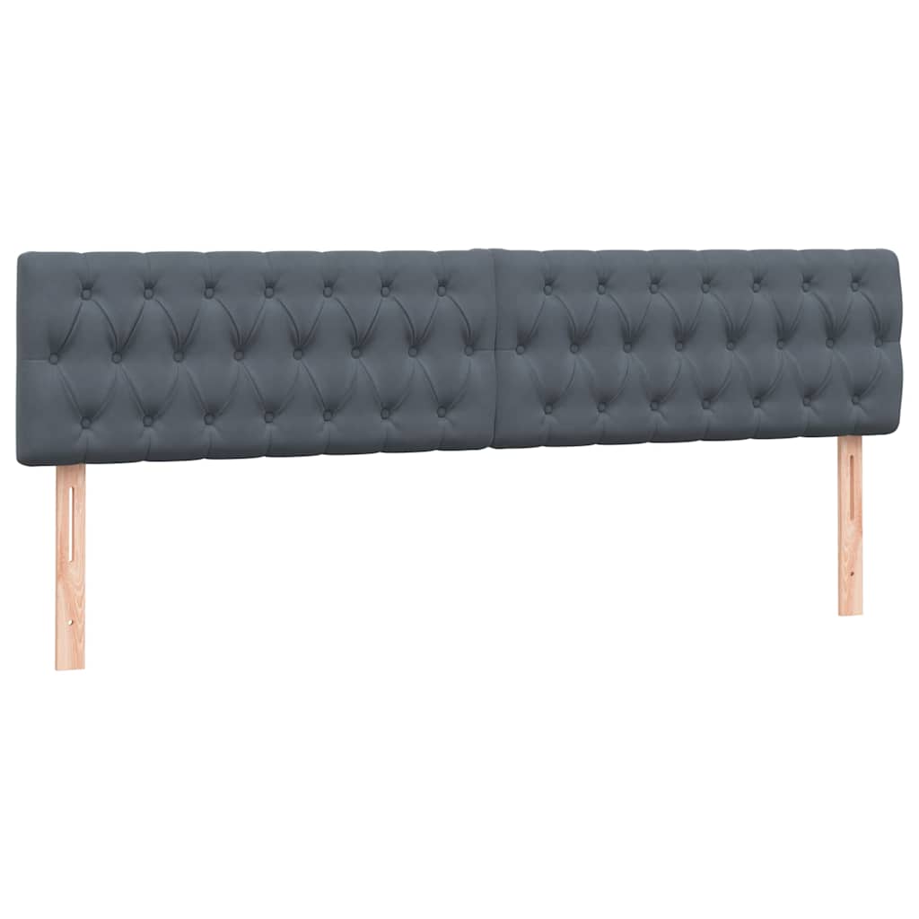 Giroletto a Molle con Materasso Grigio Scuro 180x210 cm Velluto | homemem39