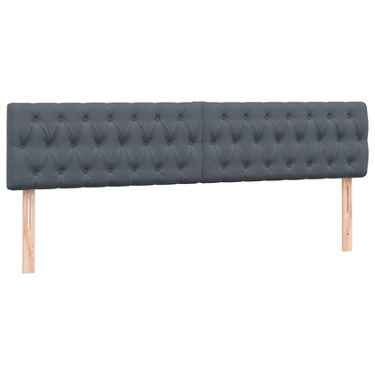Giroletto a Molle con Materasso Grigio Scuro 180x210 cm Velluto | homemem39