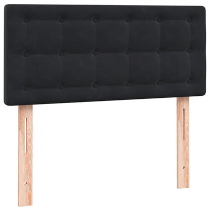 Giroletto a Molle con Materasso Nero 90x210 cm in Velluto | homemem39