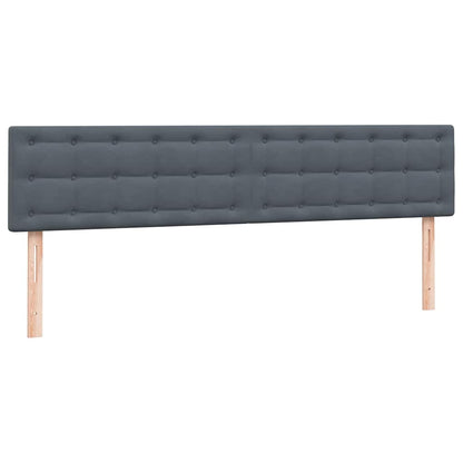 Giroletto a Molle con Materasso Grigio Scuro 180x210 cm Velluto | homemem39