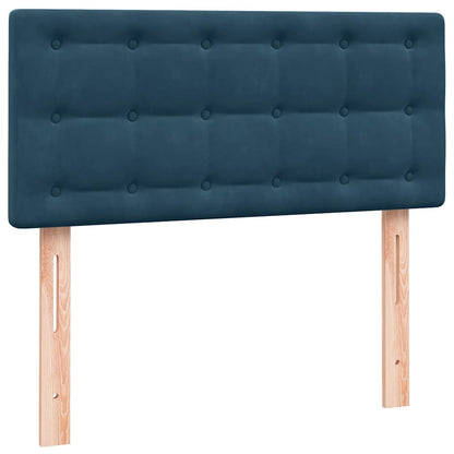 Giroletto a Molle con Materasso Blu Scuro 80x220 cm Velluto | homemem39