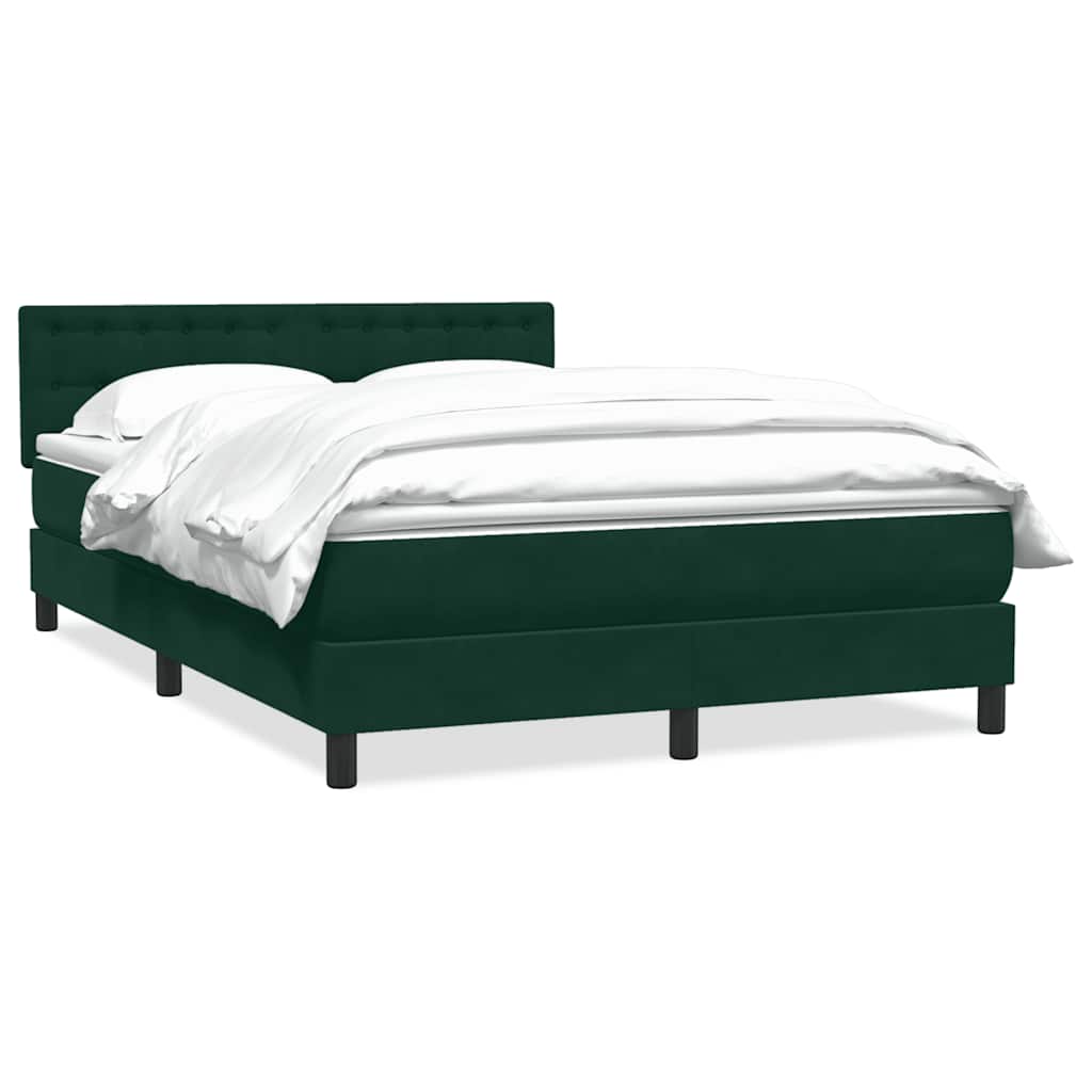 Giroletto a Molle con Materasso Verde Scuro 160x220 cm Velluto | homemem39