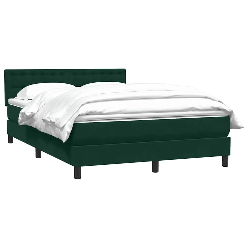 Giroletto a Molle con Materasso Verde Scuro 160x220 cm Velluto | homemem39