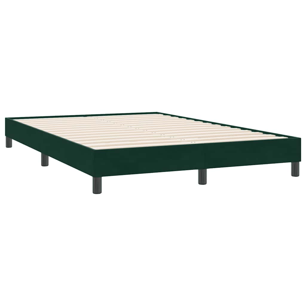 Giroletto a Molle con Materasso Verde Scuro 160x220 cm Velluto | homemem39