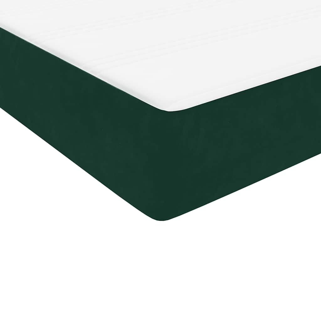 Giroletto a Molle con Materasso Verde Scuro 160x220 cm Velluto | homemem39