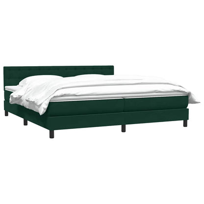 Giroletto a Molle con Materasso Verde Scuro 180x220 cm Velluto | homemem39