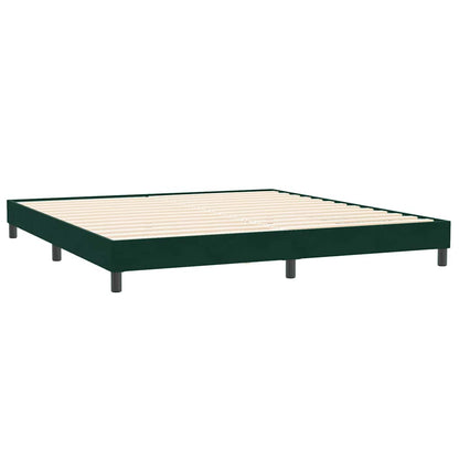 Giroletto a Molle con Materasso Verde Scuro 180x220 cm Velluto | homemem39