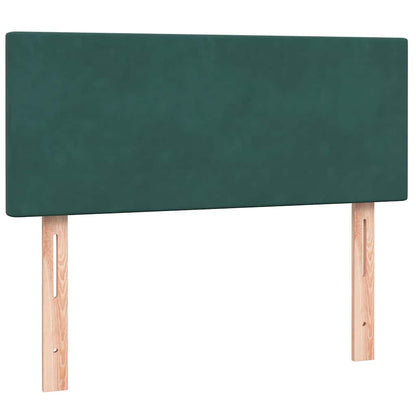 Giroletto a Molle con Materasso Verde Scuro 120x210 cm Velluto