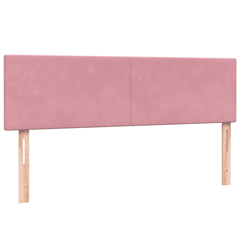 Giroletto a Molle con Materasso Rosa 160x210 cm in Velluto