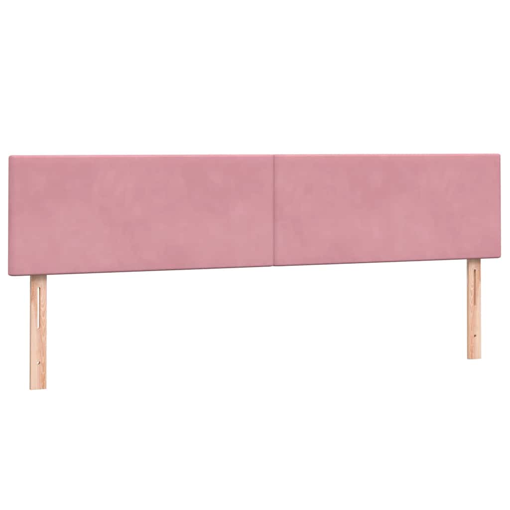 Letto a Molle con Materasso e LED Rosa 180x210 cm in Velluto | homemem39