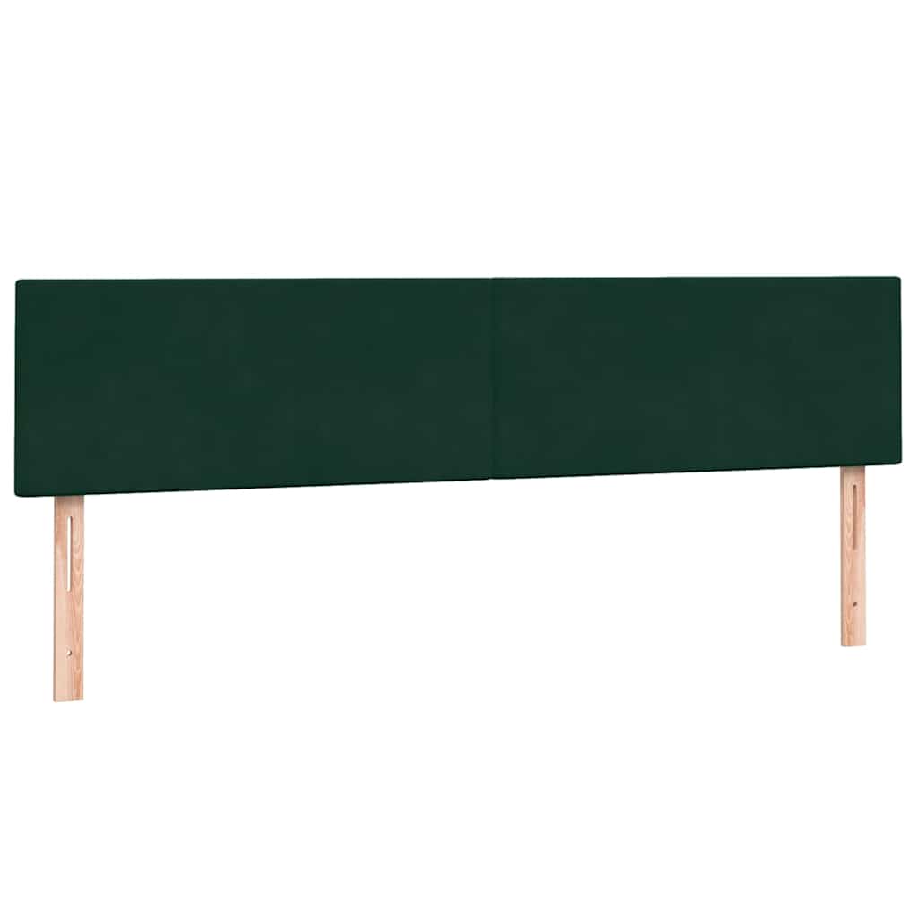 Letto a Molle con Materasso e LED Verde Scuro 180x220 cm Velluto | homemem39