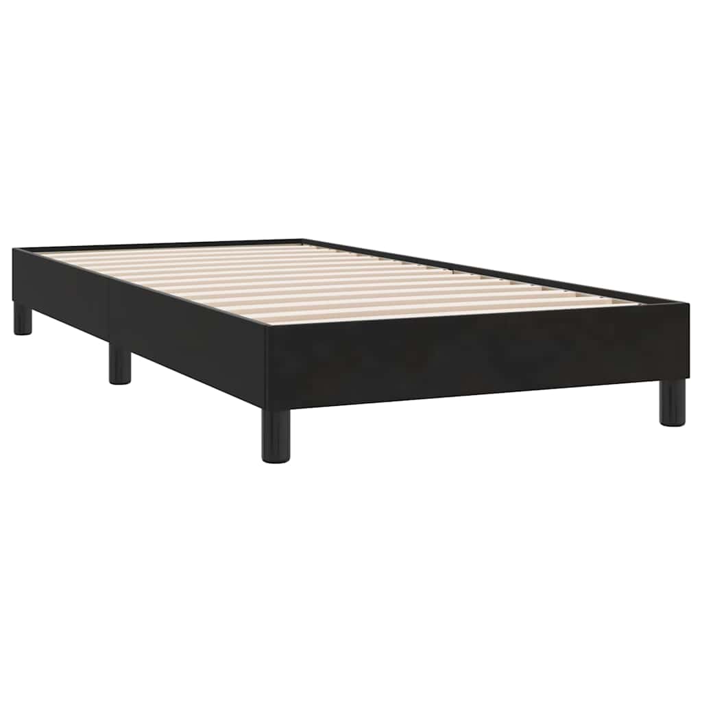 Letto a Molle con Materasso e LED Nero 90x210 cm in Velluto | homemem39