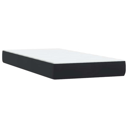 Letto a Molle con Materasso e LED Nero 90x210 cm in Velluto | homemem39