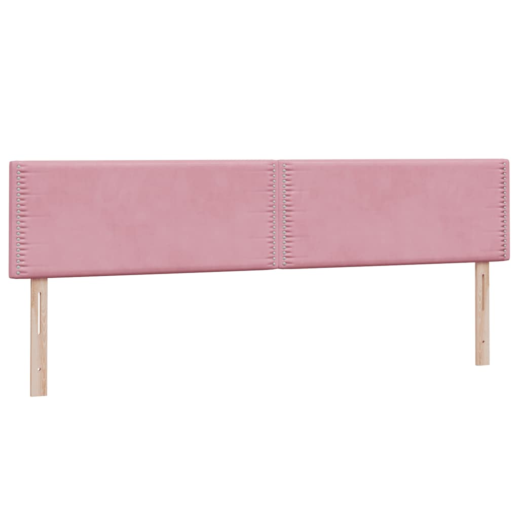 Letto a Molle con Materasso e LED Rosa 180x210 cm in Velluto
