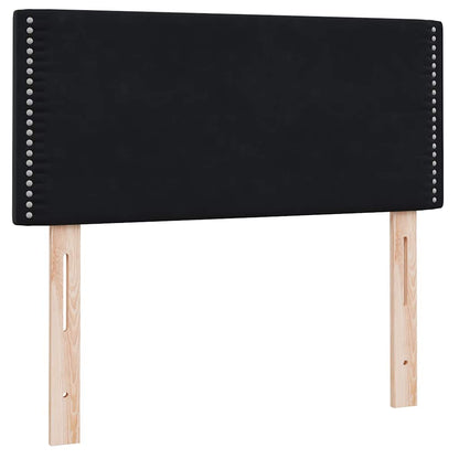 Letto a Molle con Materasso e LED Nero 80x220 cm Velluto | homemem39