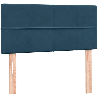 Letto a Molle con Materasso e LED Blu Scuro 80x210 cm Velluto | homemem39