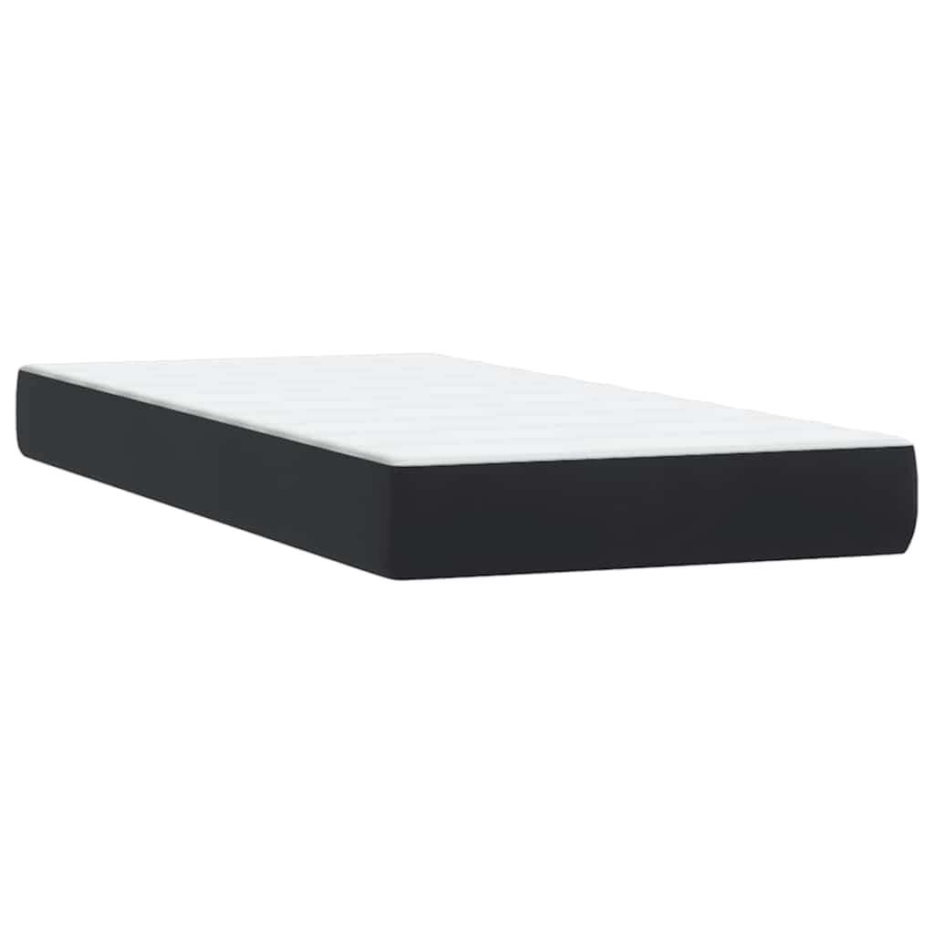 Letto a Molle con Materasso e LED Nero 90x210 cm in Velluto | homemem39