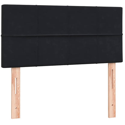 Letto a Molle con Materasso e LED Nero 80x220 cm Velluto