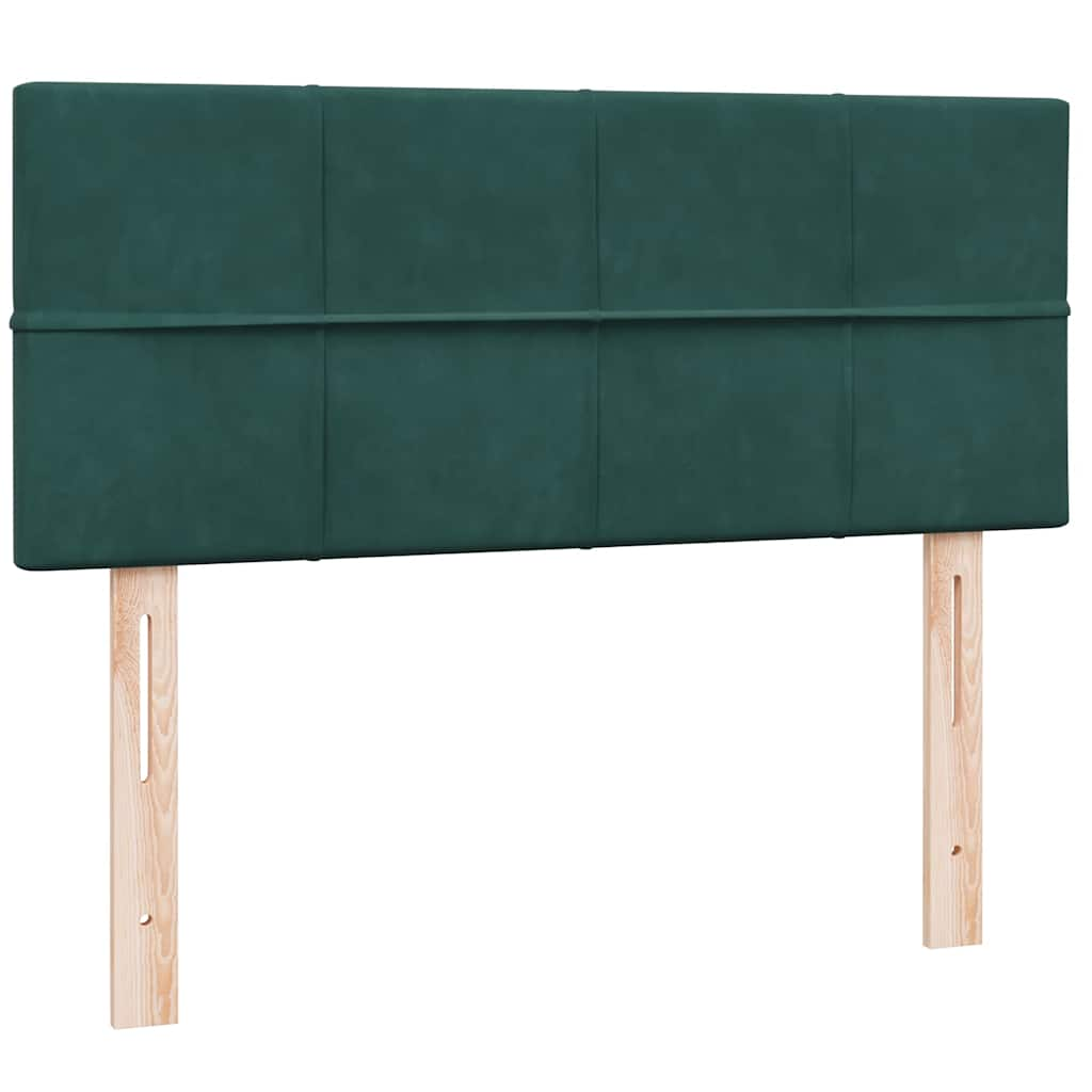 Giroletto a Molle con Materasso Verde Scuro 120x220 cm Velluto