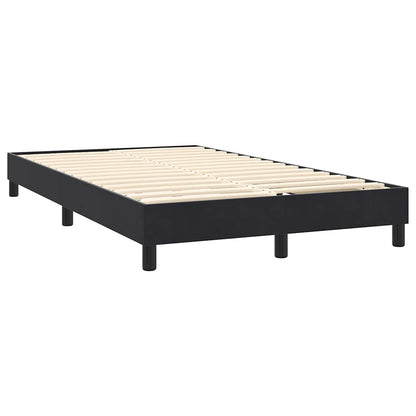Letto a Molle con Materasso e LED Nero 160x210 cm in Velluto | homemem39