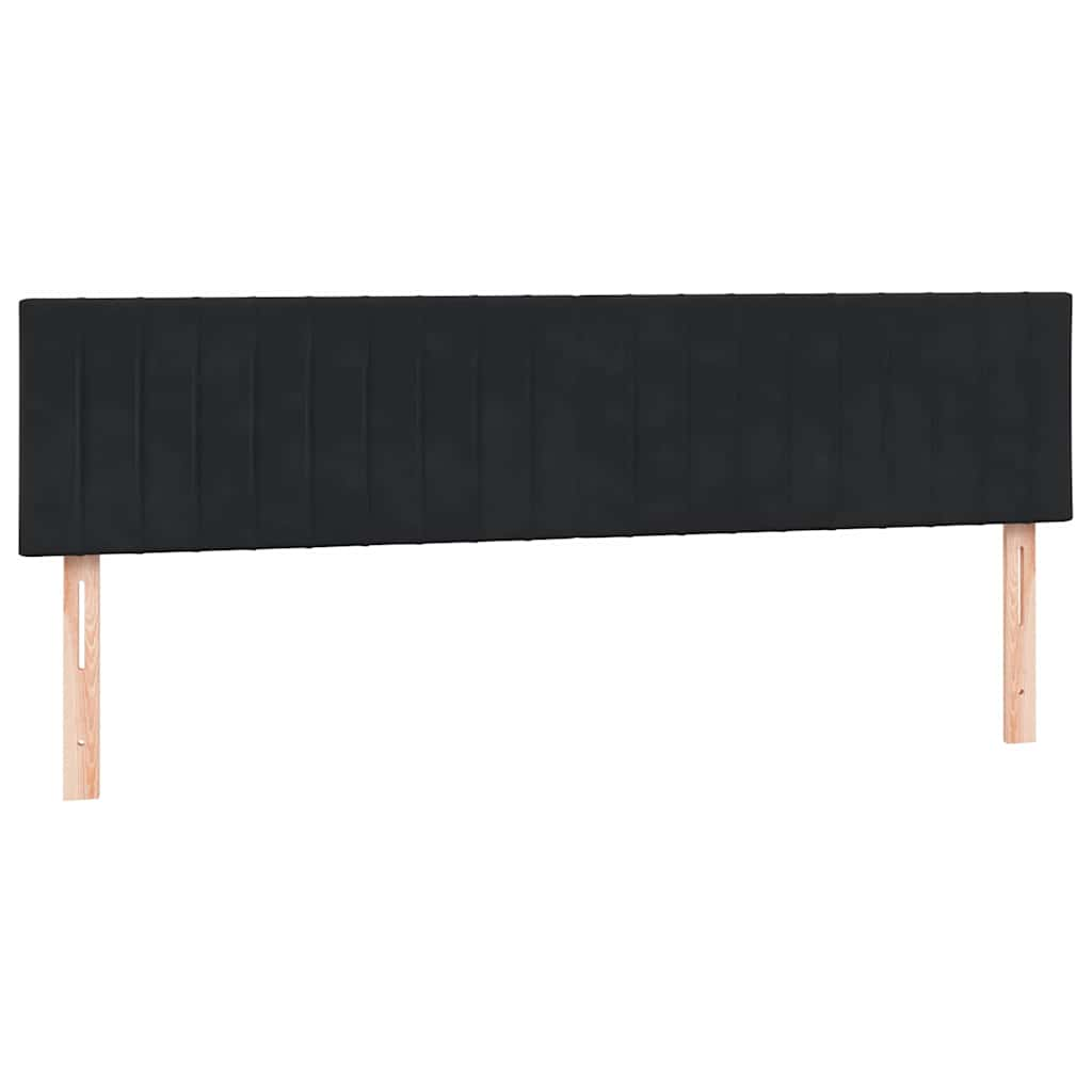 Giroletto a Molle con Materasso Nero 180x210 cm in Velluto