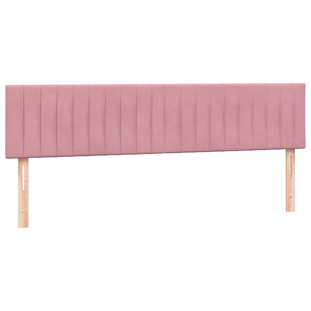 Giroletto a Molle con Materasso Rosa 180x210 cm in Velluto