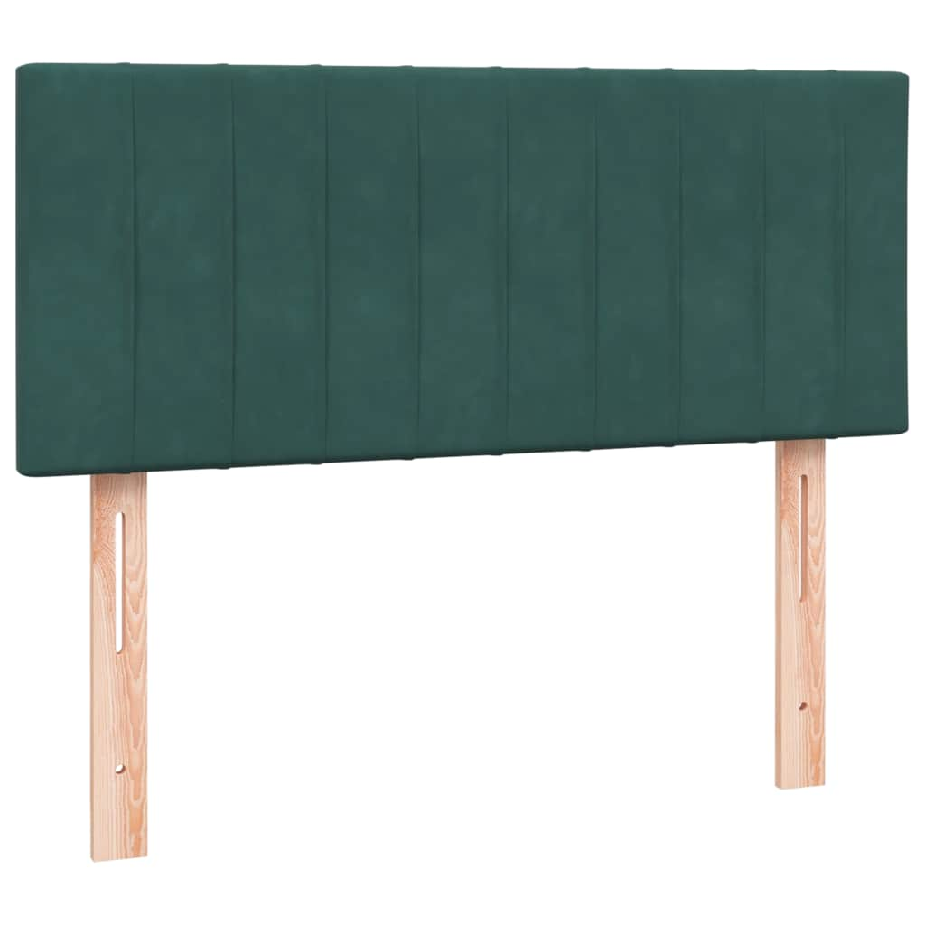 Giroletto a Molle con Materasso Verde Scuro 120x220 cm Velluto