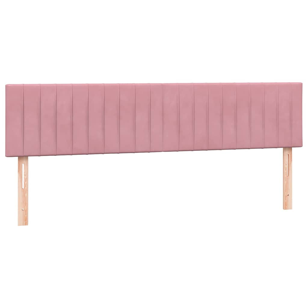 Giroletto a Molle con Materasso Rosa 180x220 cm in Velluto