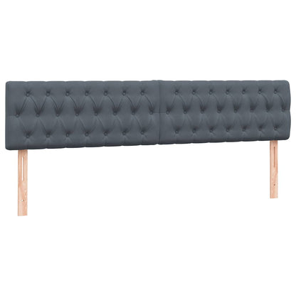 Letto a Molle con Materasso e LED Grigio Scuro 180x210 cm Velluto | homemem39
