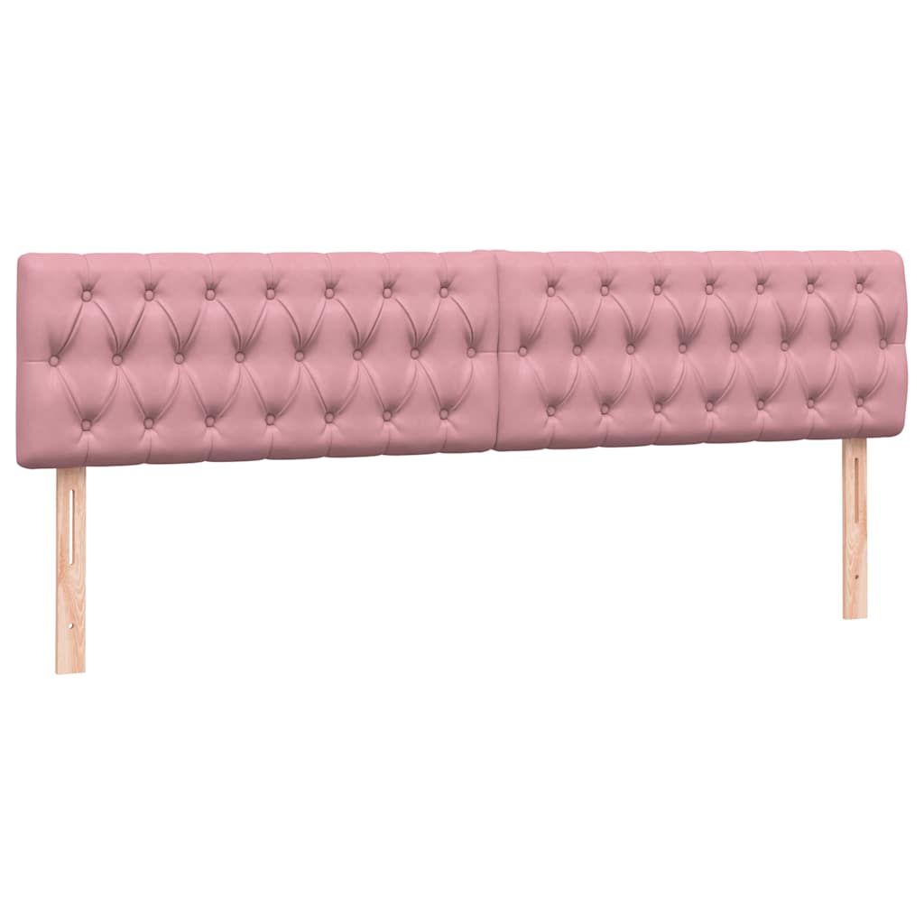 Giroletto a Molle con Materasso Rosa 200x220 cm in Velluto