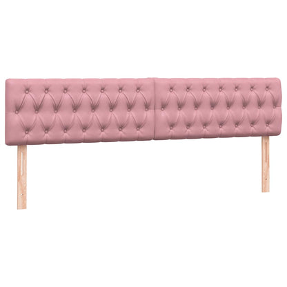 Giroletto a Molle con Materasso Rosa 200x220 cm in Velluto