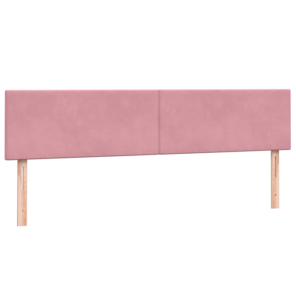 Giroletto a Molle con Materassi Rosa 180x210 cm in Velluto