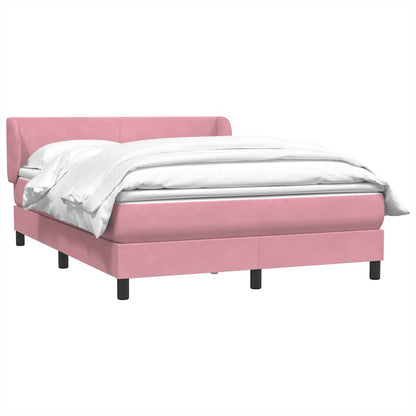 Giroletto a Molle con Materasso Rosa 140x220 cm in Velluto