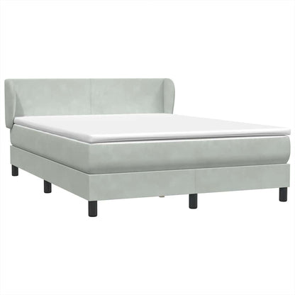Giroletto a Molle con Materasso Grigio Chiaro 160x220cm Velluto | homemem39