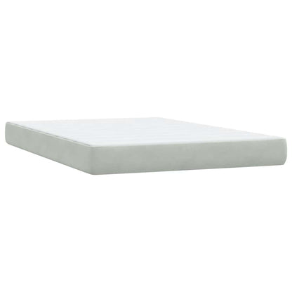 Giroletto a Molle con Materasso Grigio Chiaro 160x220cm Velluto | homemem39