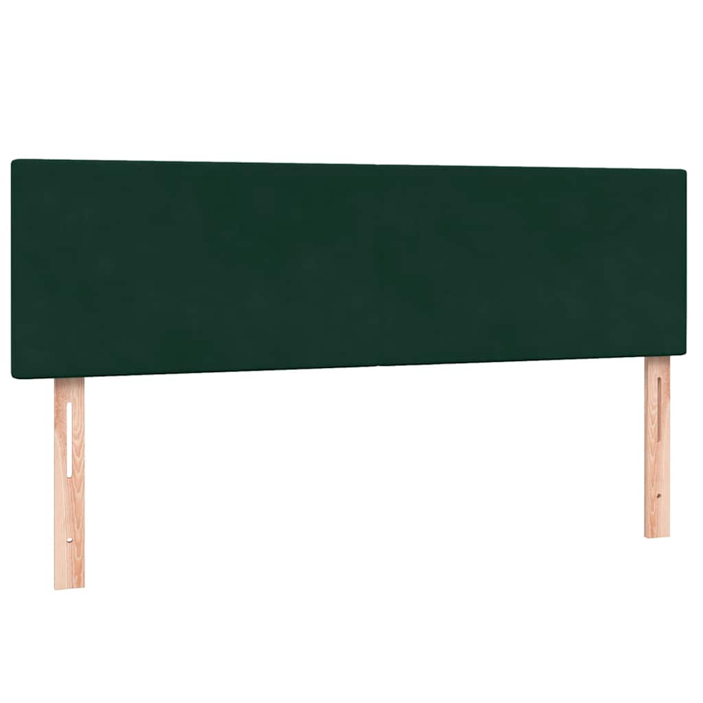 Giroletto a Molle con Materasso Verde Scuro 160x220 cm Velluto