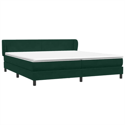 Giroletto a Molle con Materassi Verde Scuro 180x220 cm Velluto | homemem39