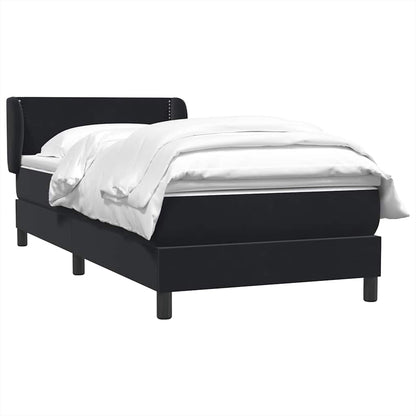 Giroletto a Molle con Materasso Nero 80x220 cm Velluto | homemem39