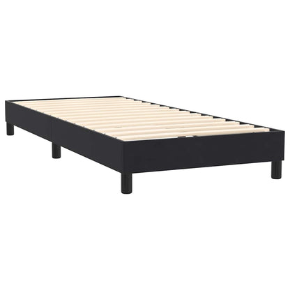Giroletto a Molle con Materasso Nero 80x220 cm Velluto | homemem39