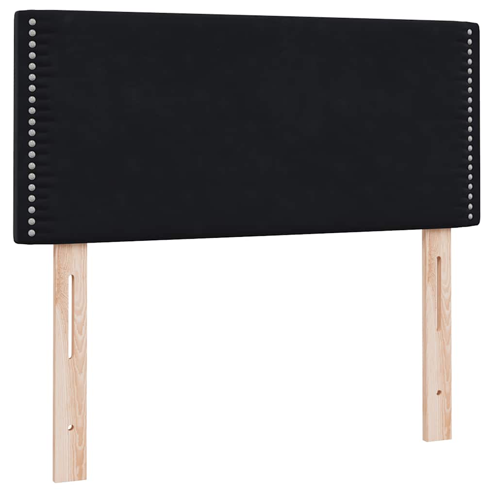 Giroletto a Molle con Materasso Nero 80x220 cm Velluto | homemem39