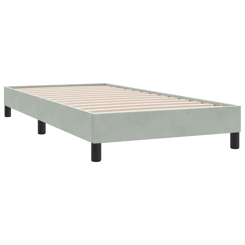 Giroletto a Molle con Materasso grigio chiaro 90x210 cm Velluto | homemem39