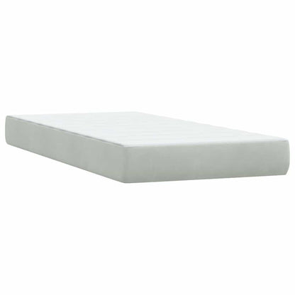 Giroletto a Molle con Materasso grigio chiaro 90x210 cm Velluto | homemem39