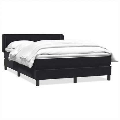 Giroletto a Molle con Materasso Nero 160x210 cm in Velluto | homemem39