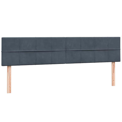 Giroletto a Molle con Materassi Grigio Scuro 180x210 cm Velluto