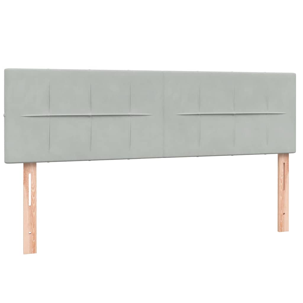 Giroletto a Molle con Materasso Grigio Chiaro 160x220cm Velluto | homemem39